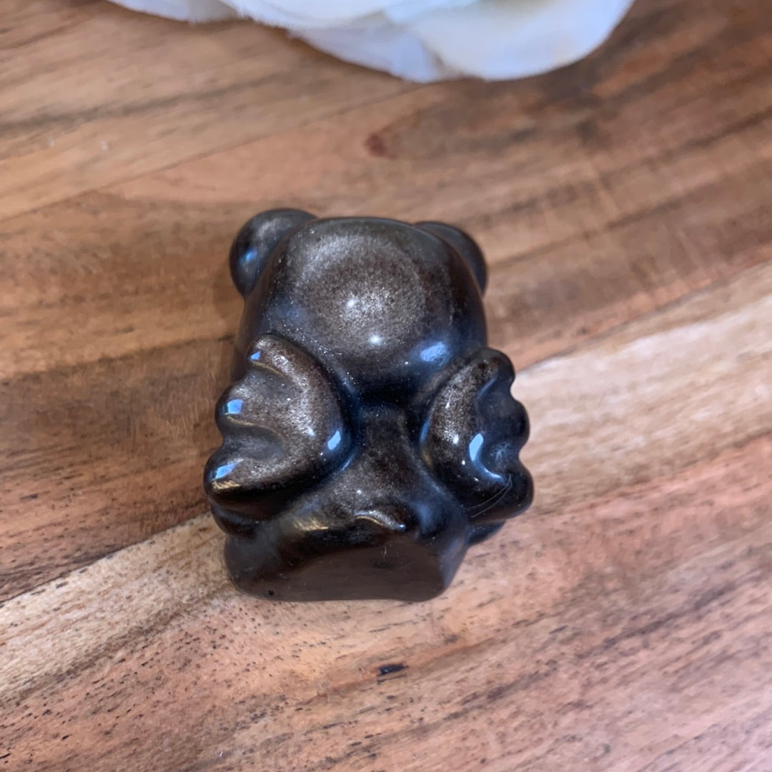 SILVER OBSIDIAN TEDDY BEARS SUPER CUTE!!!