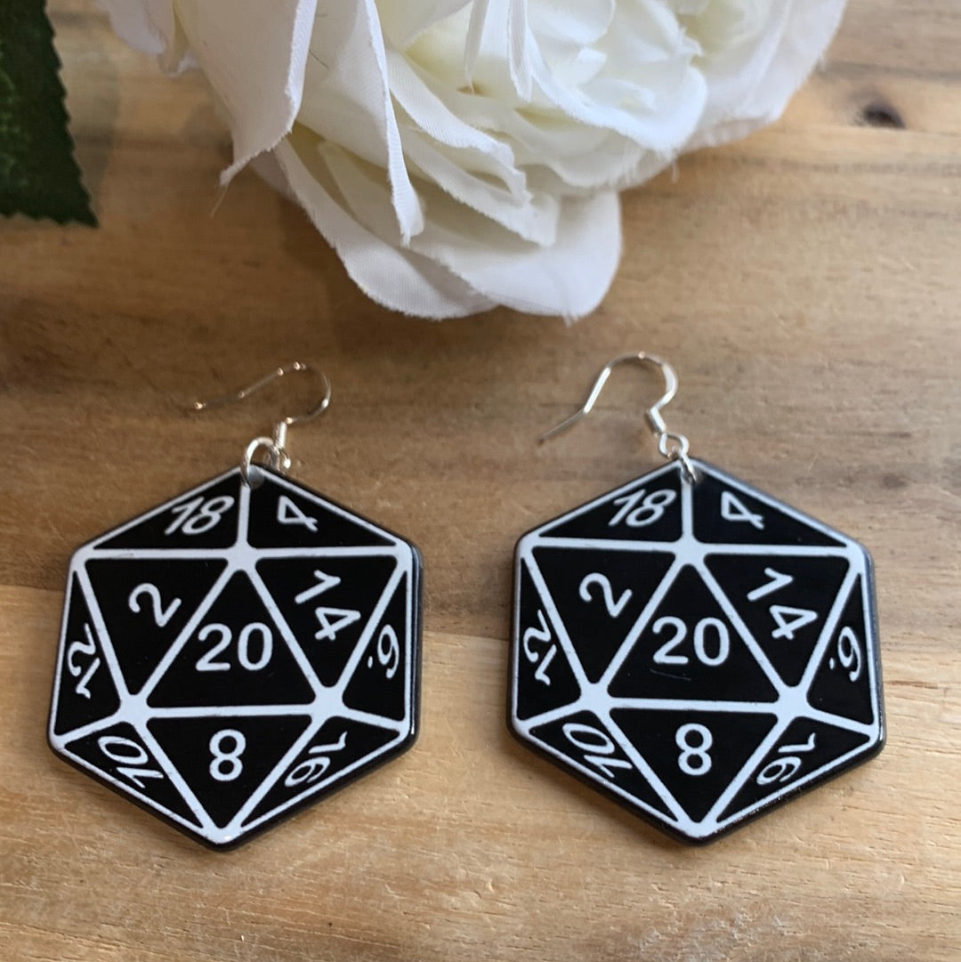 AWESOME ACRYLIC 925 STIRLING HOOK EARRINGS (NON CRYSTAL,)