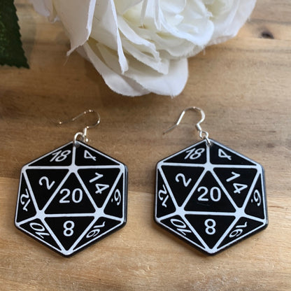 AWESOME ACRYLIC 925 STIRLING HOOK EARRINGS (NON CRYSTAL,)