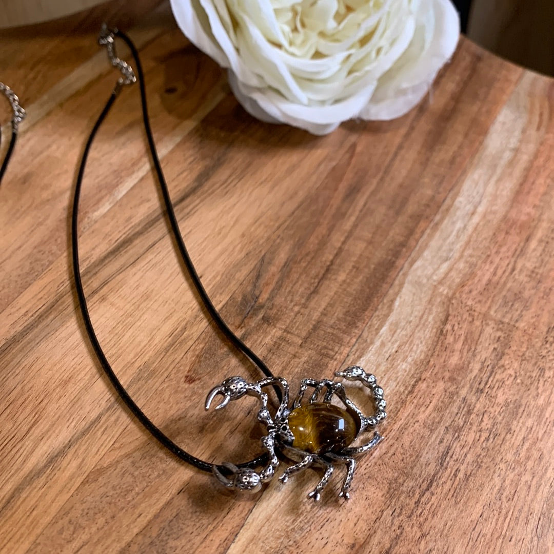 SCORPION PENDANTS (TIGERS EYE & AMETHYST)