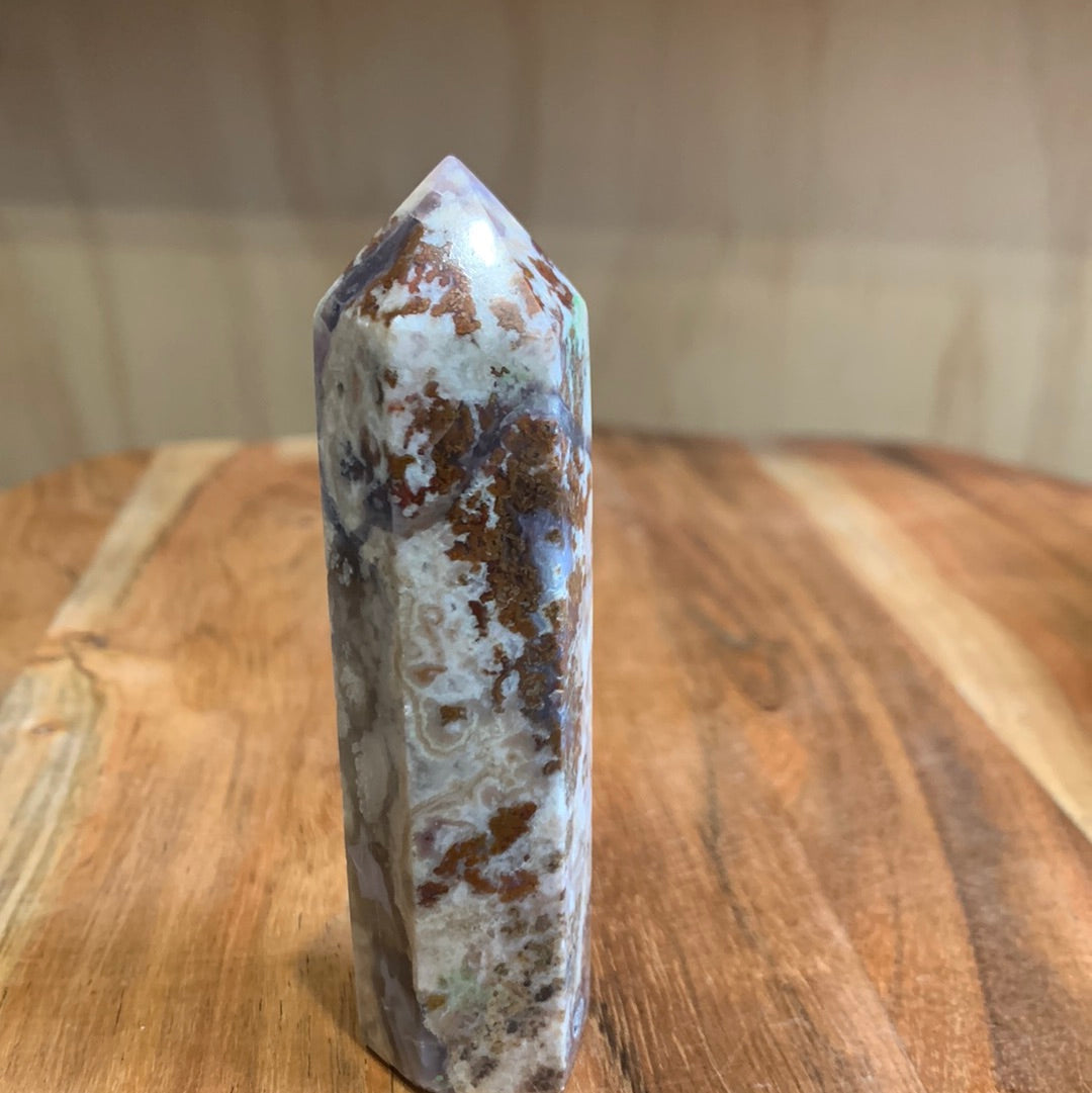 BLUE FLOWER AGATE POINTS