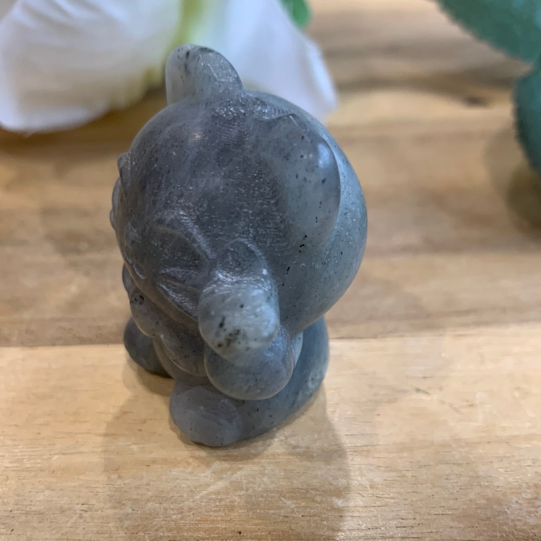 LABRADORITE LUCKY MONEY CAT (MANEKI-NEKO)