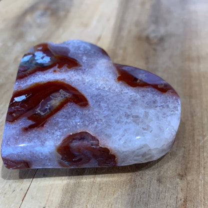 RED MOSS AGATE HEARTS