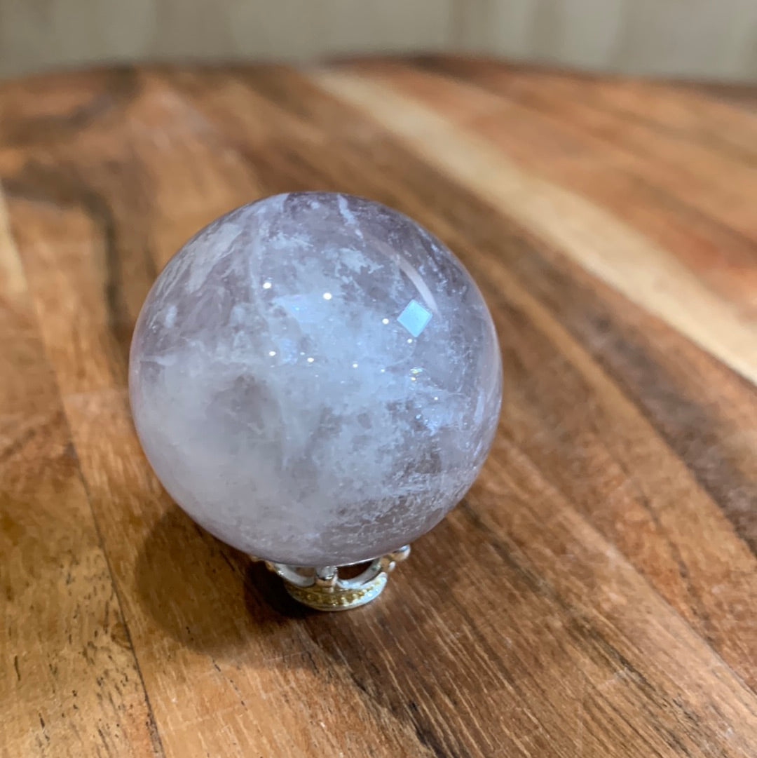 UNIQUE AMETHYST SPHERES WITH CLEAR QUARTZ