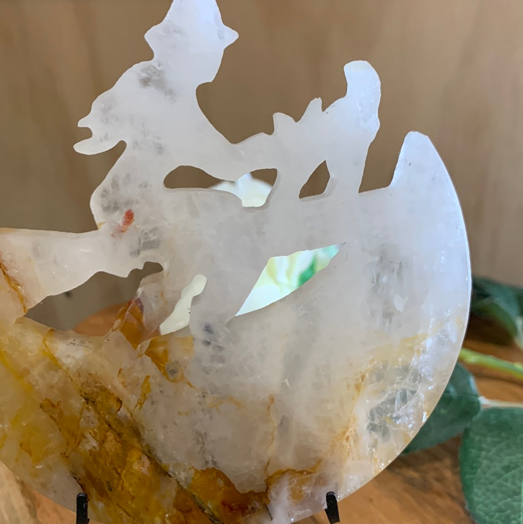 GOLDEN HEALER WITCH IN THE MOON with STAND
