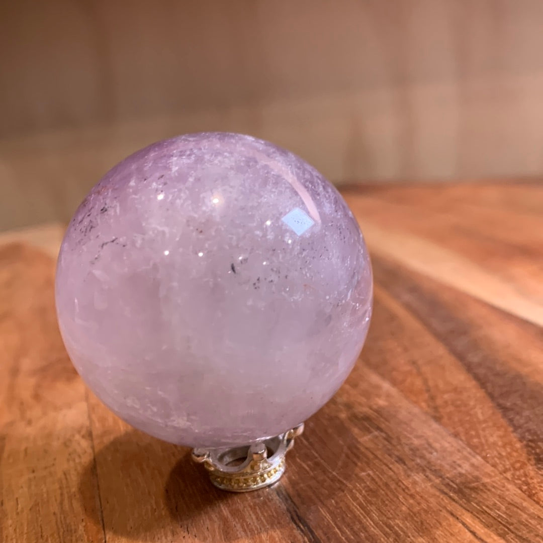 UNIQUE AMETHYST SPHERES WITH CLEAR QUARTZ