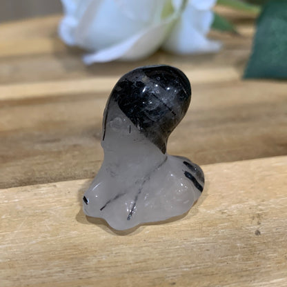 BLACK RUTILE QUARTZ OCTOPUS (SMALL)