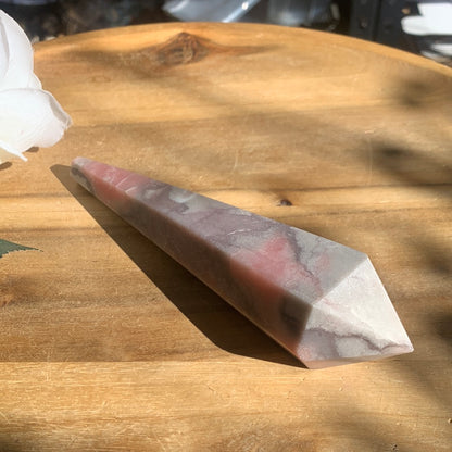 PINK OPAL WAND WITH STAND