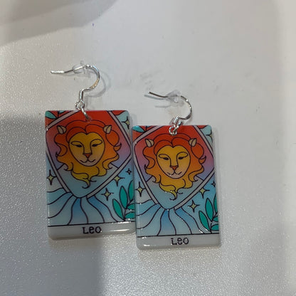 AWESOME ACRYLIC 925 STIRLING HOOK EARRINGS (NON CRYSTAL,)