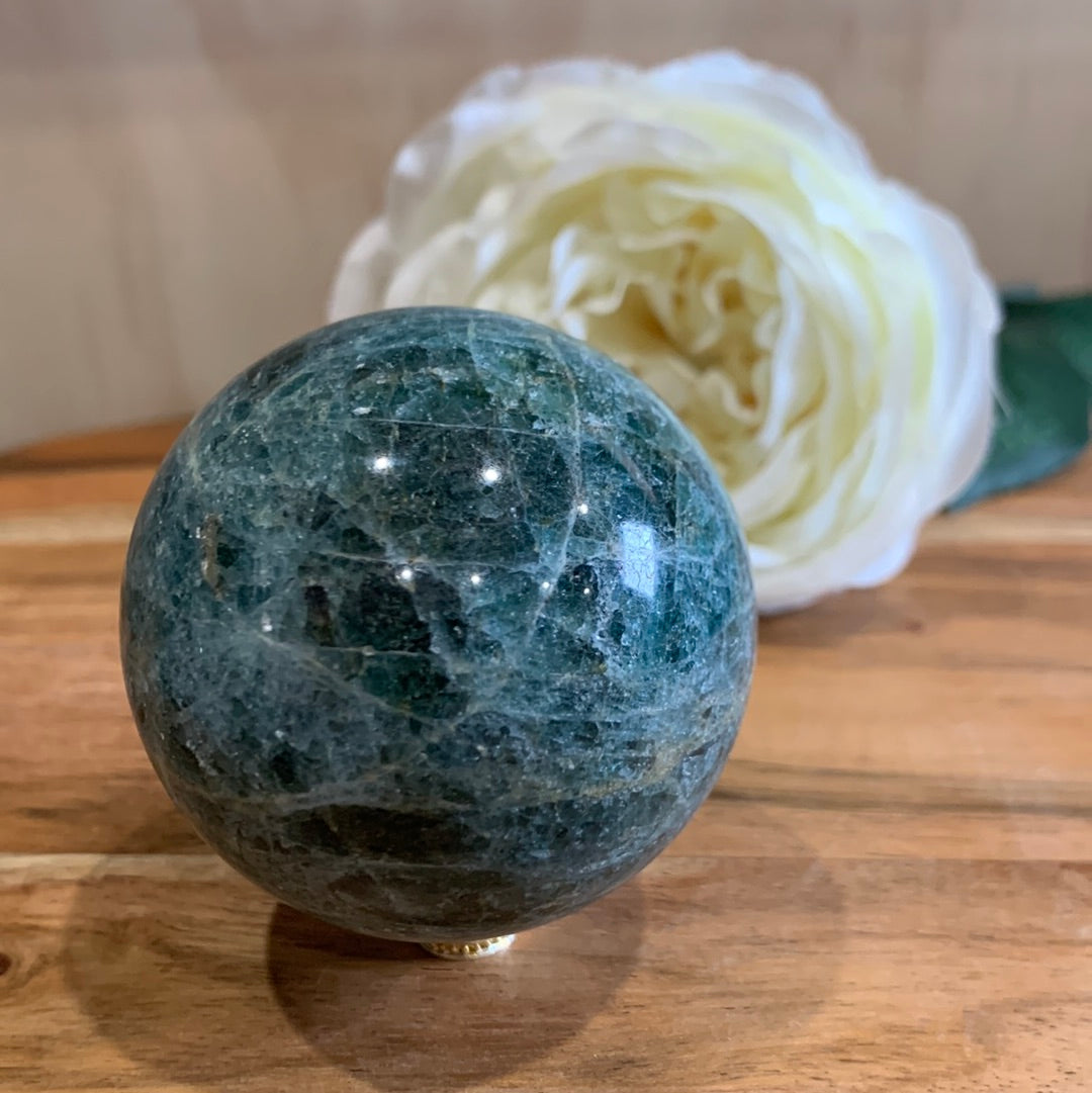 GREEN APATITE SPHERES