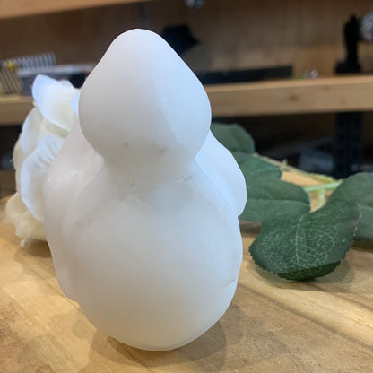 WHITE JADE SKULL WITH OCTOPUS ON TOP