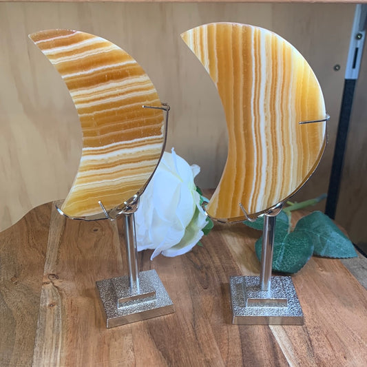 ORANGE CALCITE MOONS