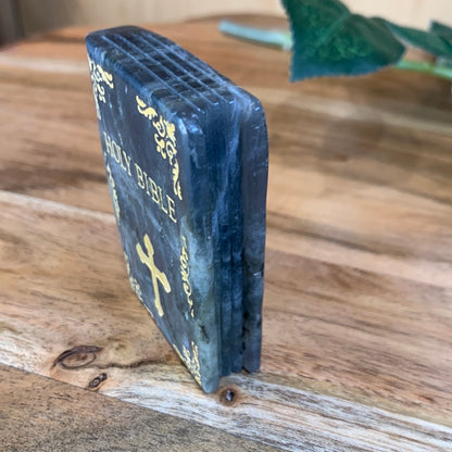 LABRADORITE BIBLE WITH STAND