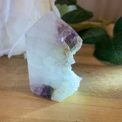 FLUORITE POINTS WITH QUARTZ