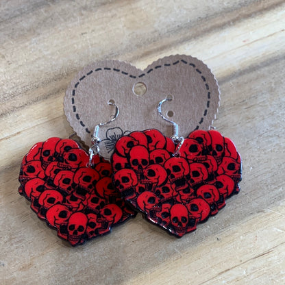 AWESOME ACRYLIC 925 STIRLING HOOK EARRINGS (NON CRYSTAL,)