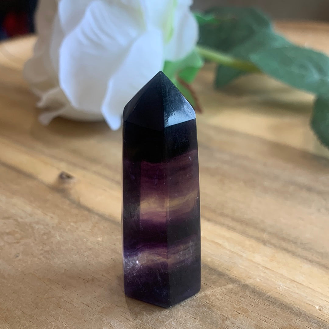 RAINBOW FLUORITE TOWER/POINTS