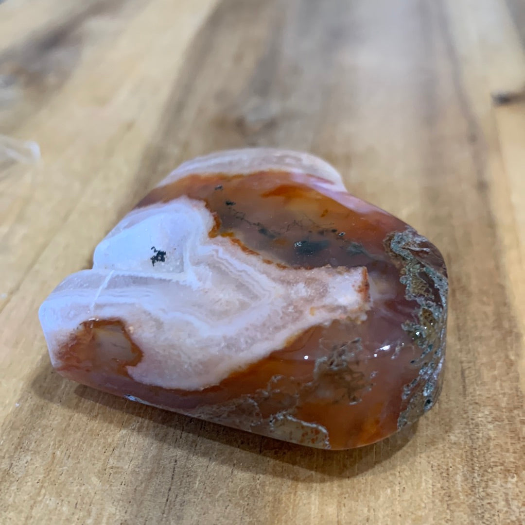 RED MOSS AGATE HEARTS