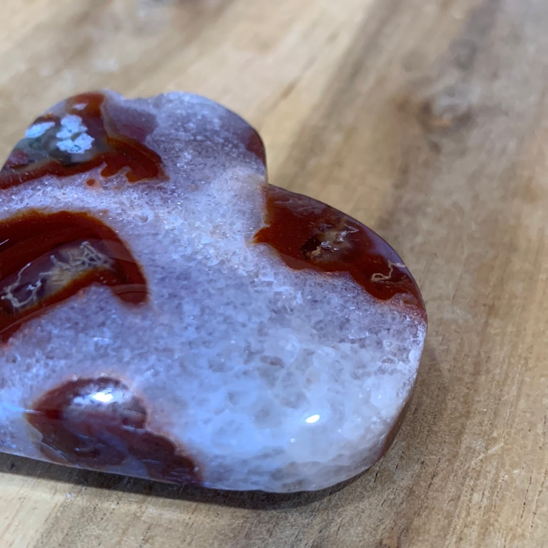 RED MOSS AGATE HEARTS