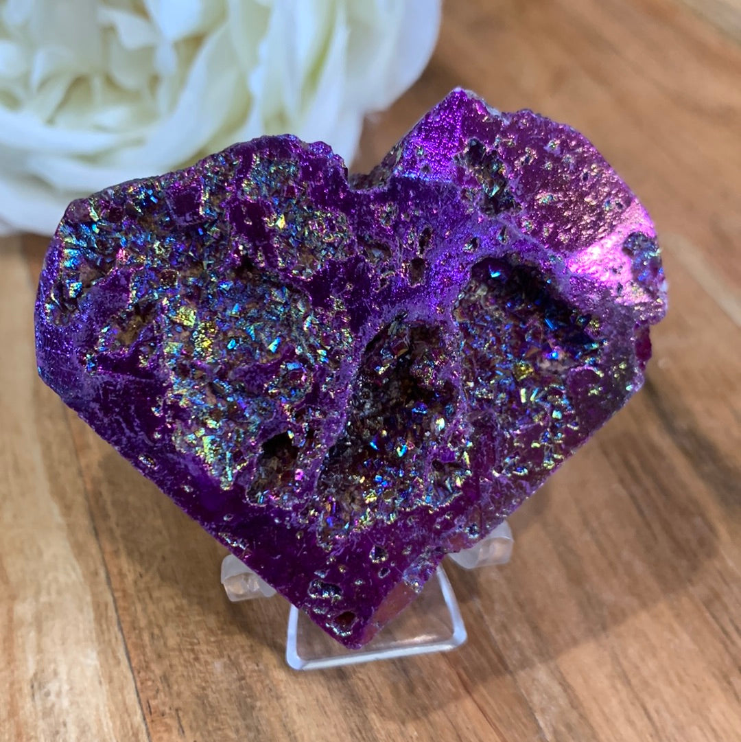 AURA COATED SPHALERITE HEARTS