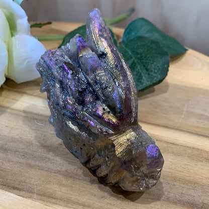 AURA COATED  SPHALERITE DRAGONHEAD