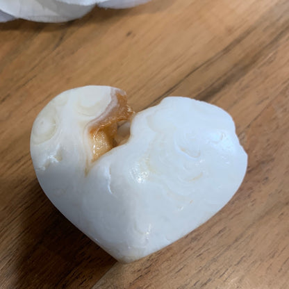 YELLOW CACITE HEARTS & PALMSTONES (WITH UV REACTION)