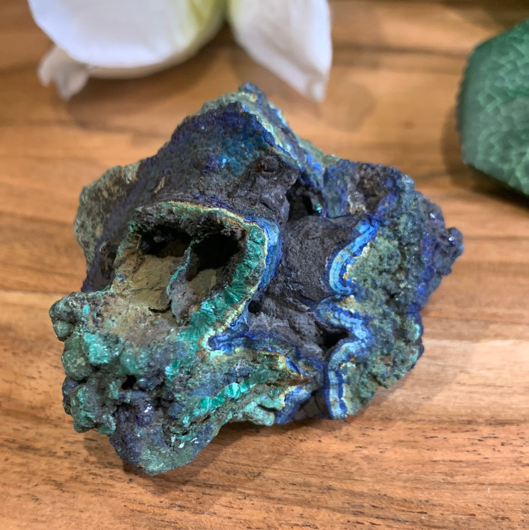 AZURITE AND MALACHITE CLUSTER