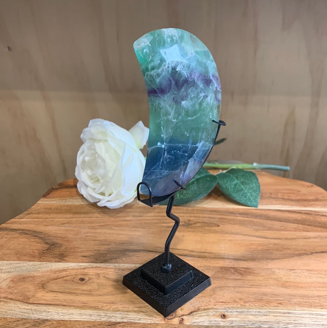 SNOWFLAKE FLUORITE MOONS