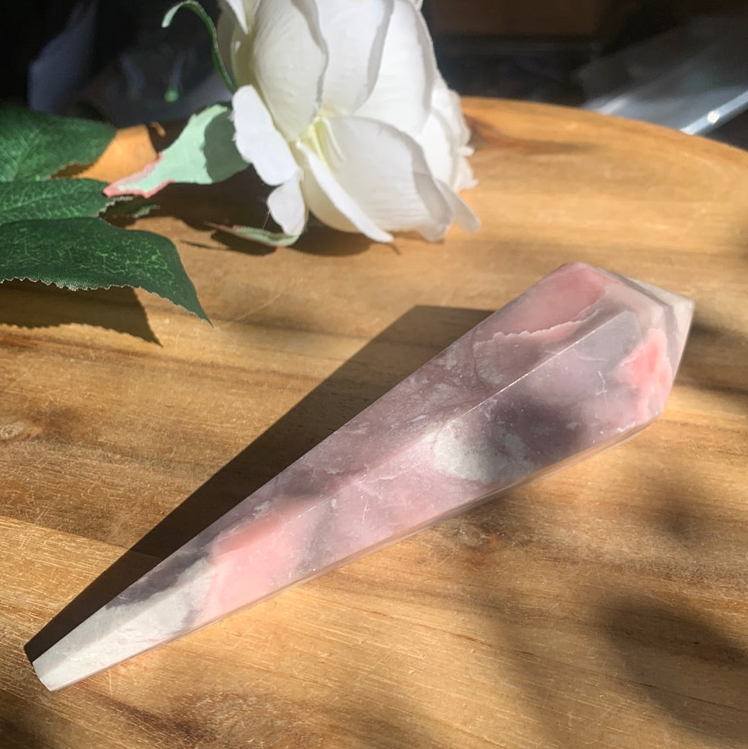 PINK OPAL WAND WITH STAND