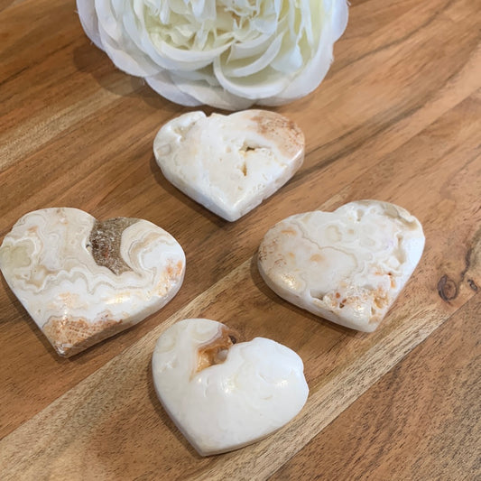 YELLOW CACITE HEARTS & PALMSTONES (WITH UV REACTION)