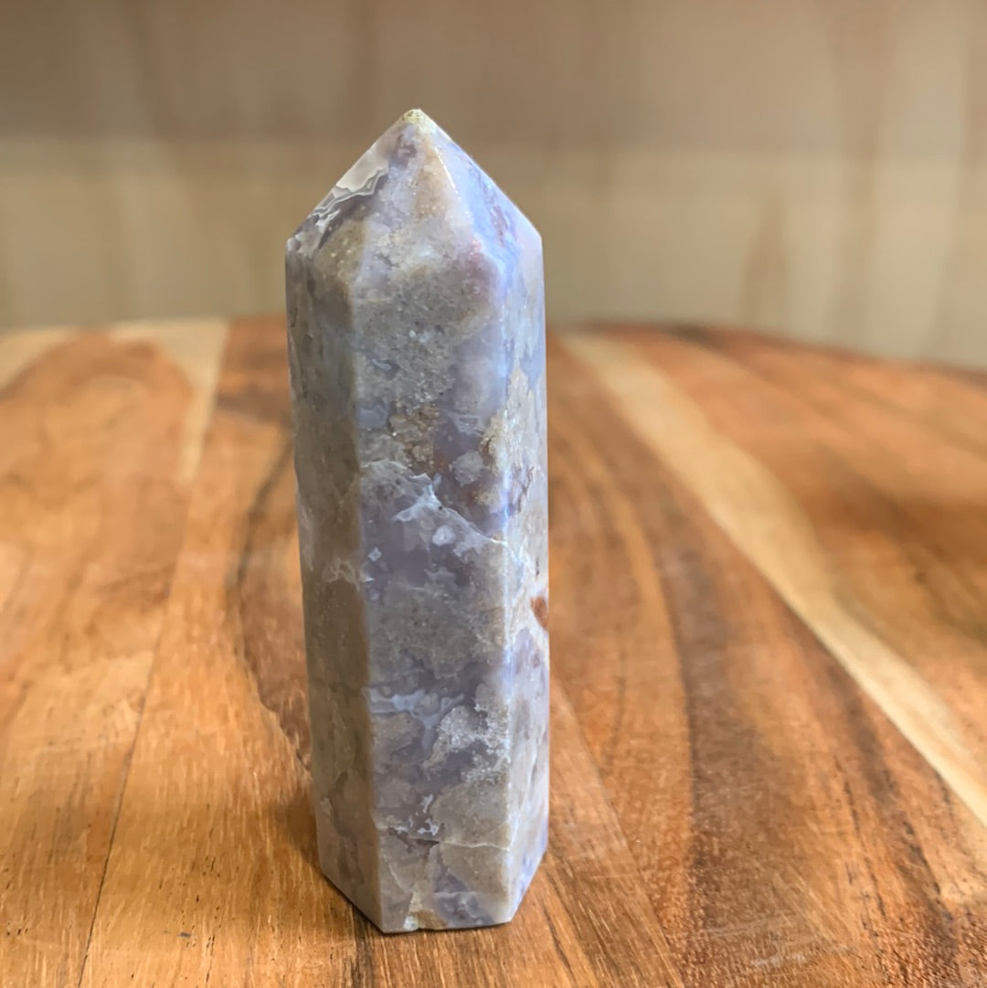 BLUE FLOWER AGATE POINTS