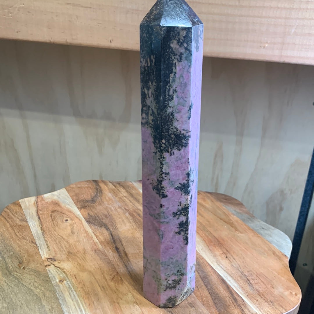 RHODONITE TOWER (A HUGE 1313GRAMS!!!)