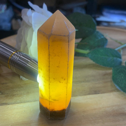 ORANGE CALCITE TOWERS NON POLISHED
