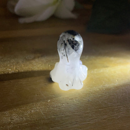 BLACK RUTILE QUARTZ OCTOPUS (SMALL)