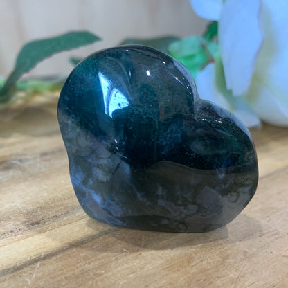 MOSS AGATE HEARTS