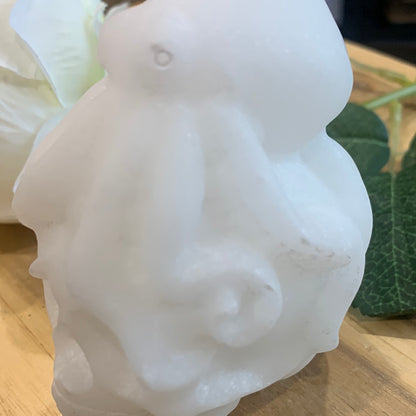 WHITE JADE SKULL WITH OCTOPUS ON TOP