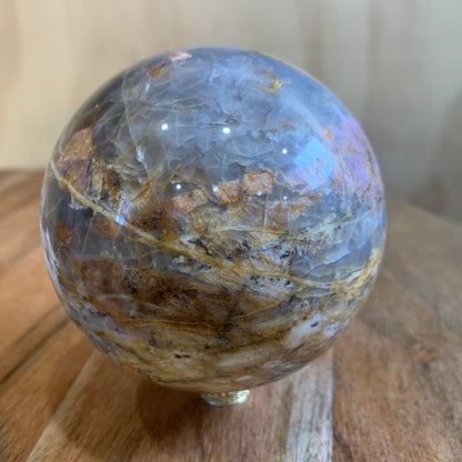 MEXICAN CRAZY LACE AGATE with PINK TOURMALINE SPHERE