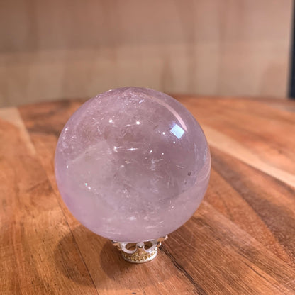 UNIQUE AMETHYST SPHERES WITH CLEAR QUARTZ