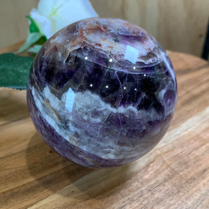 DREAM AMETHYST SPHERE (CHEVRON AMETHYST) LARGE