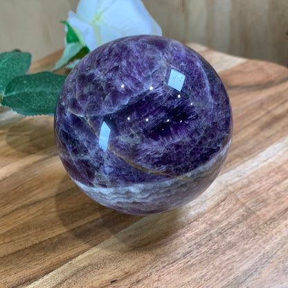 DREAM AMETHYST SPHERE (CHEVRON AMETHYST) LARGE