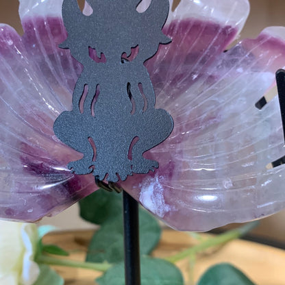 FLUORITE 9 TAIL FOX (WITH STAND)