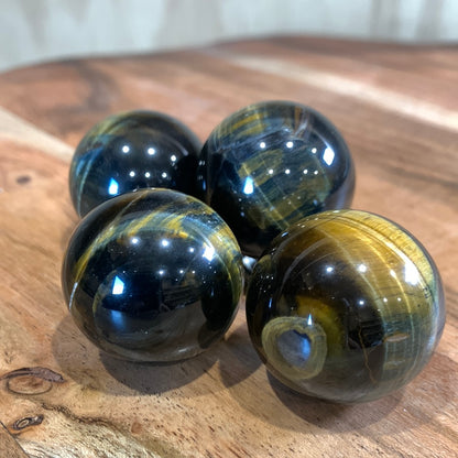 BLUE TIGERS EYE SPHERES (SMALL/MEDIUM)