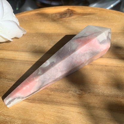 PINK OPAL WAND WITH STAND