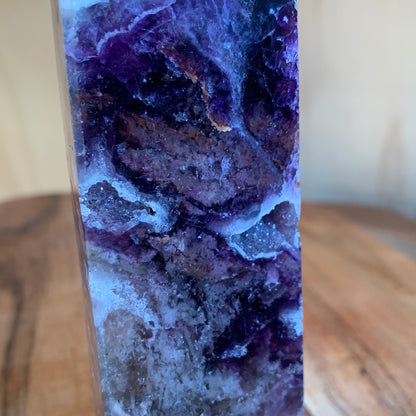 PURPLE MICA & SMOKEY QUARTZ TOWERS