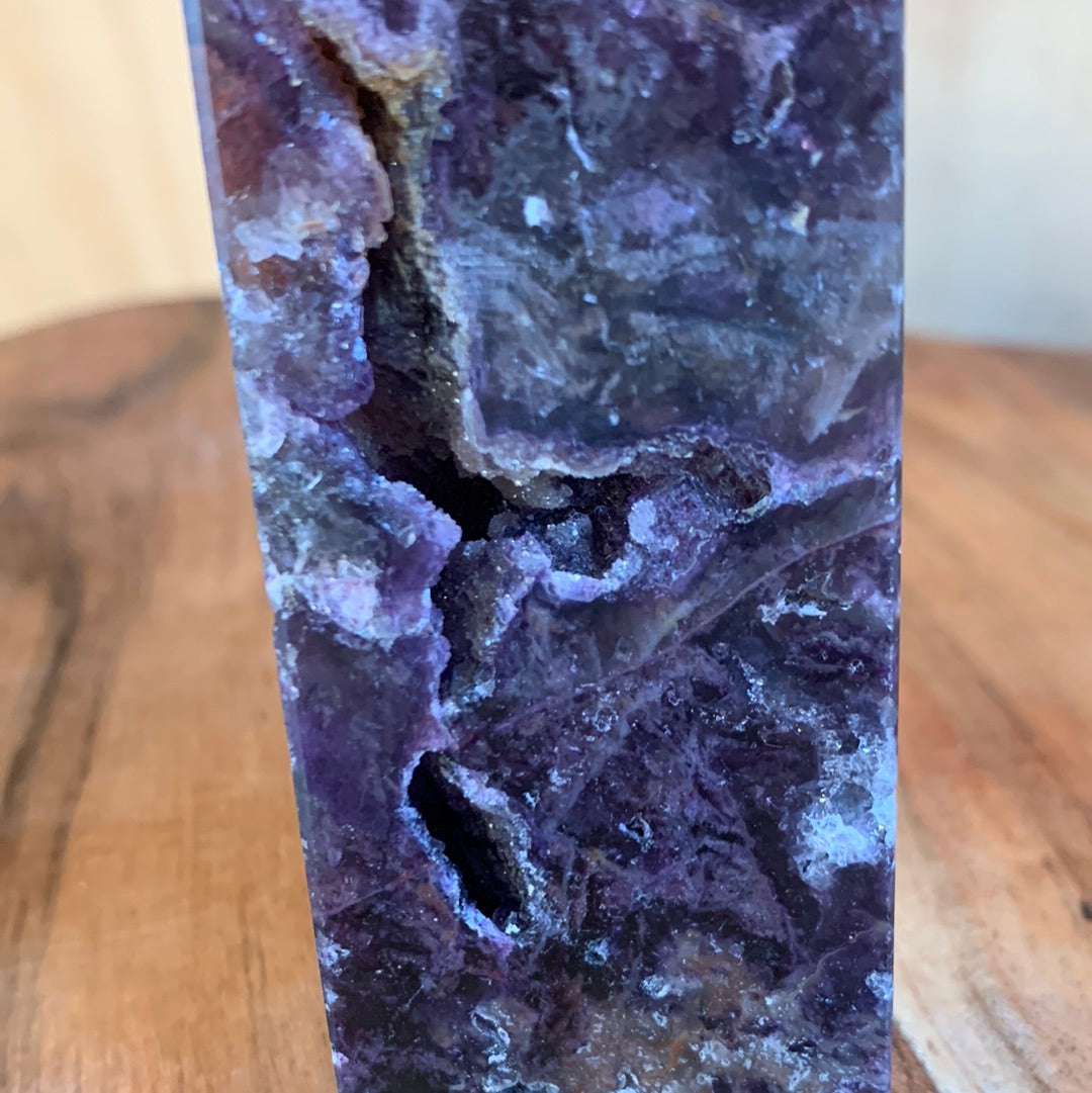 PURPLE MICA & SMOKEY QUARTZ TOWERS