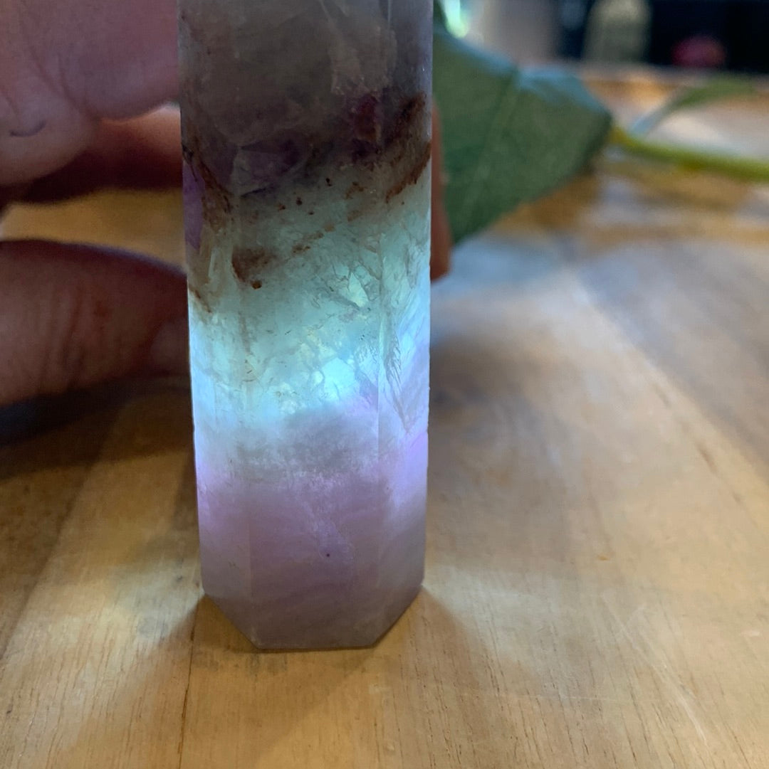 RAINBOW FLUORITE TOWER/POINTS