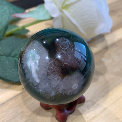 GREEN FLOWER AGATE SPHERES