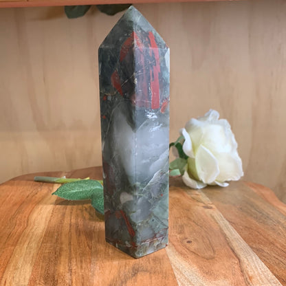 AFRICAN BLOODSTONE TOWER