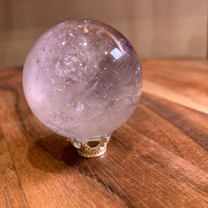 UNIQUE AMETHYST SPHERES WITH CLEAR QUARTZ