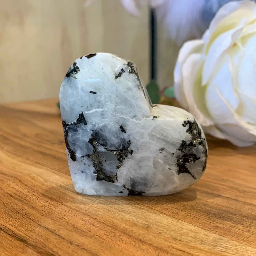 RAINBOW MOONSTONE HEARTS