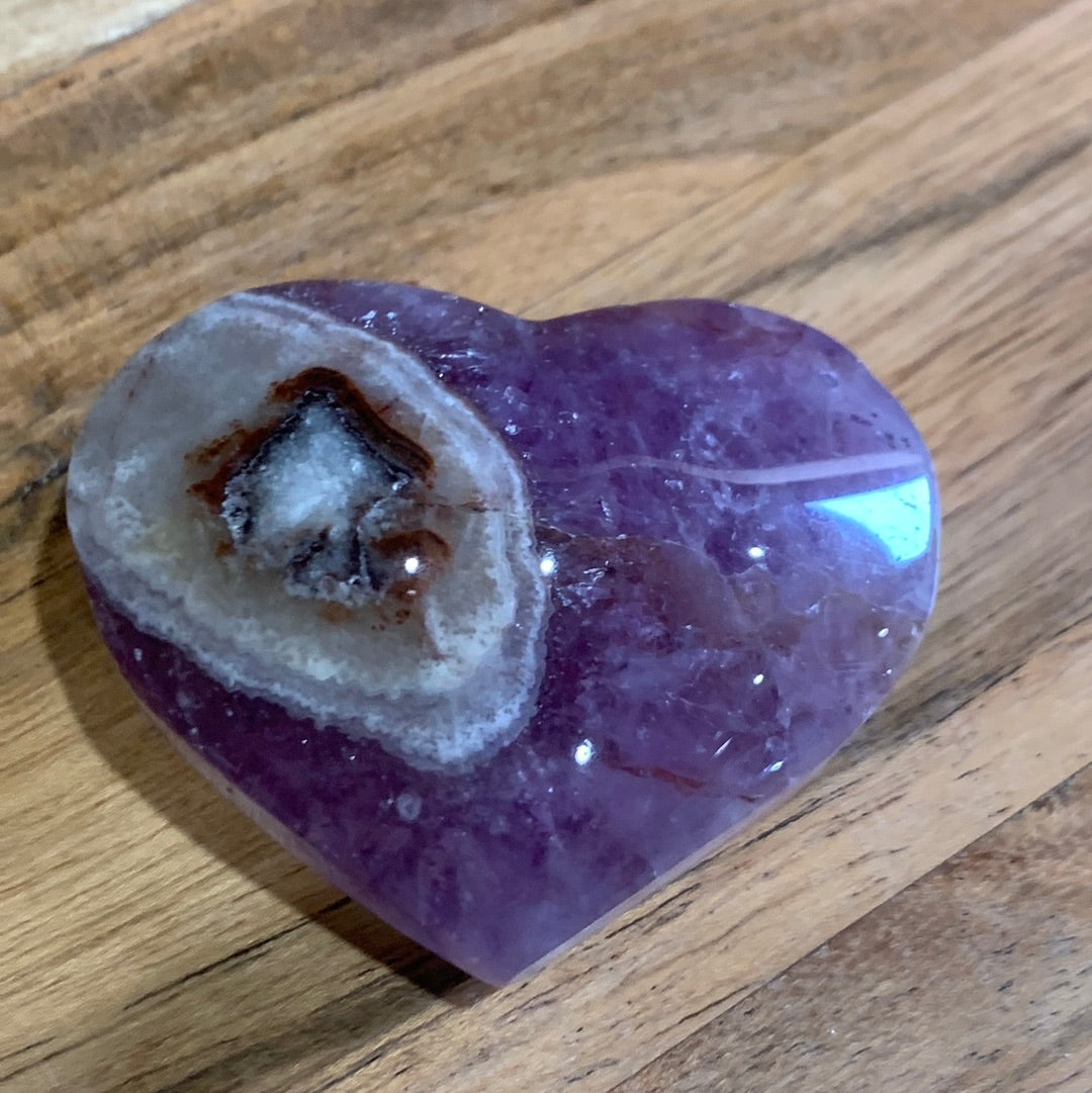 AMETHYST WITH MEXICAN AGATE HEARTS